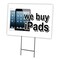 Signmission We Buy Ipads Yard Sign & Stake outdoor plastic coroplast window, C-2436-DS-We Buy Ipads C-2436-DS-We Buy Ipads - alternate 1